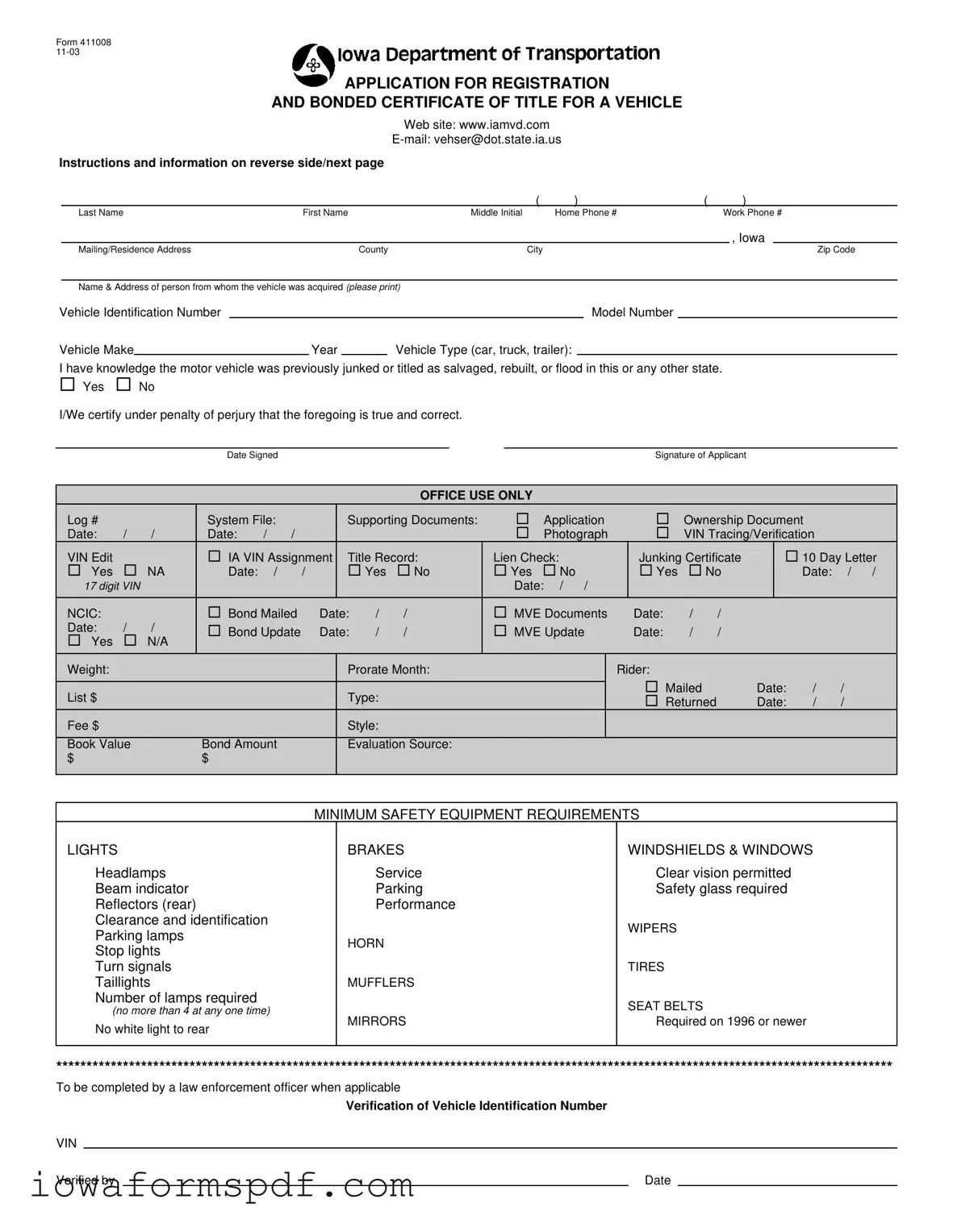 Get Iowa 411008 Form in PDF