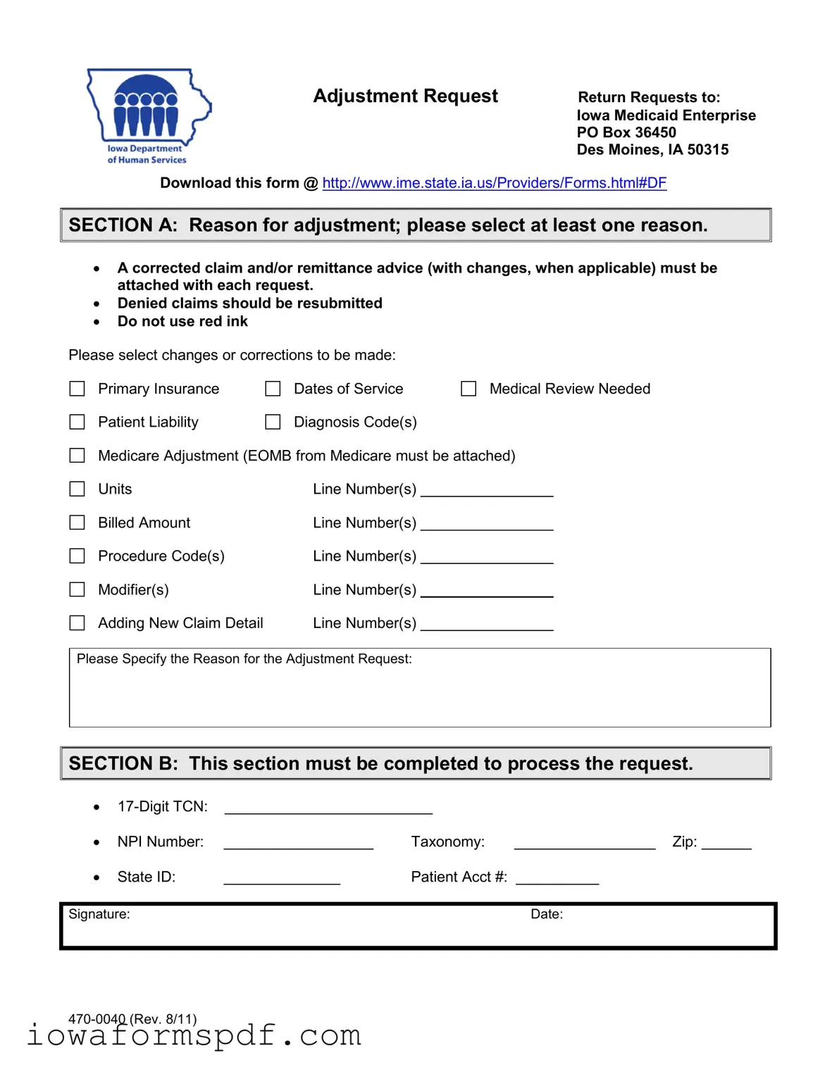 Get Iowa 470 0040 Form in PDF