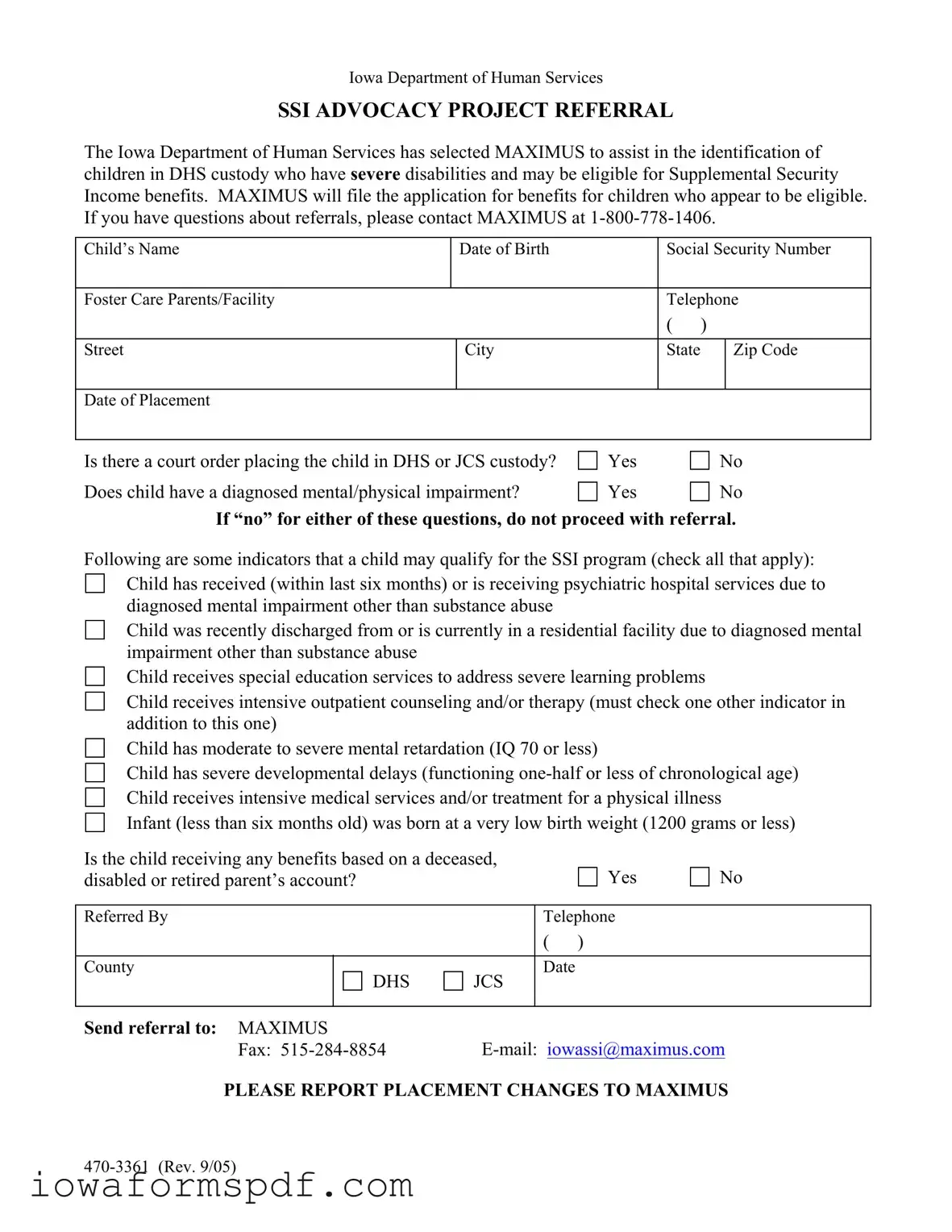 Get Iowa 470 3361 Form in PDF