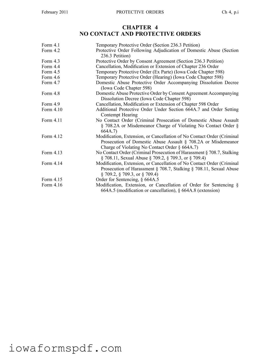 Get Iowa Protective Order Form in PDF