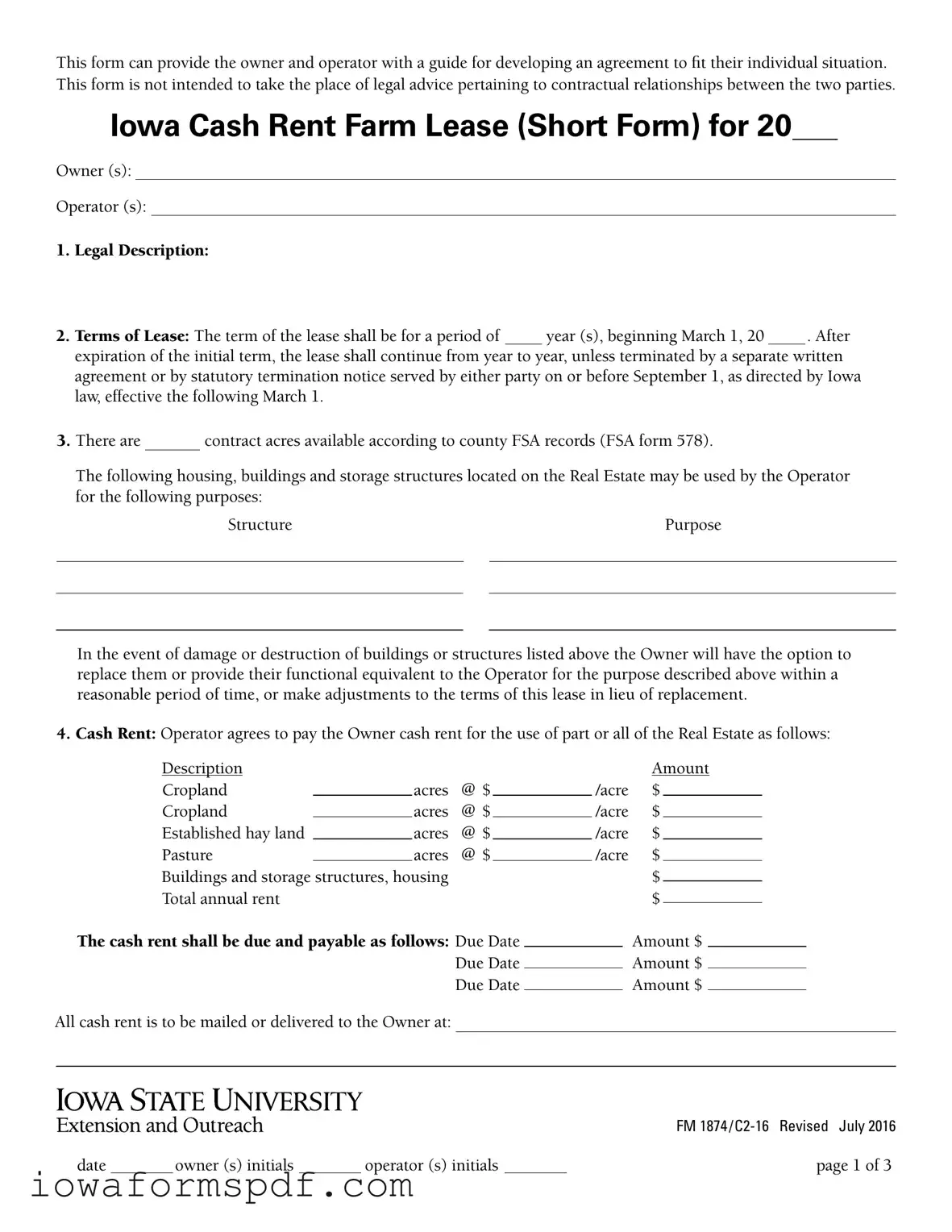 Get Iowa Short Form in PDF