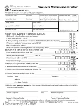 Get Iowa 54 130A Form in PDF