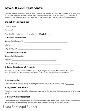 Attorney-Verified  Deed Template for Iowa